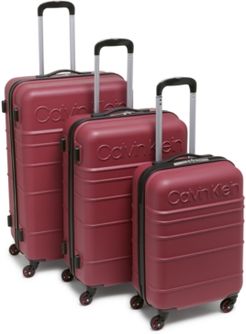 Calvin Klein Fillmore 3-Pc. Hardside Luggage Set - Silver Pink