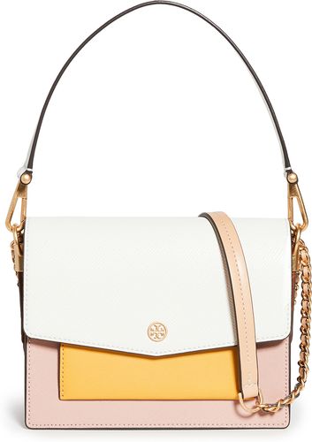 Tory Burch Robinson Colorblock Double Strap Convertible Bag - New  Ivory/pink Moon