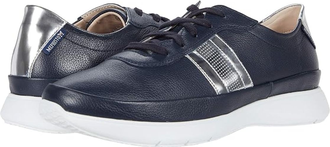 Sprint: Navy Leather - Women's Trainers for Bunions