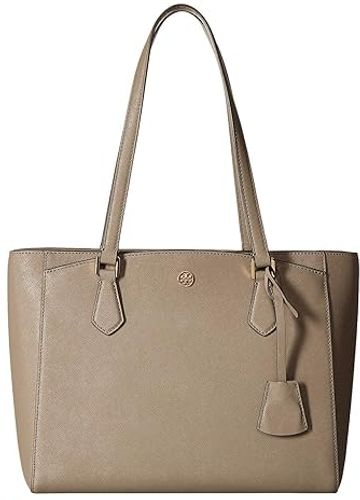 Tory Burch Robinson Small Triple-compartment Tote- Gray Heron