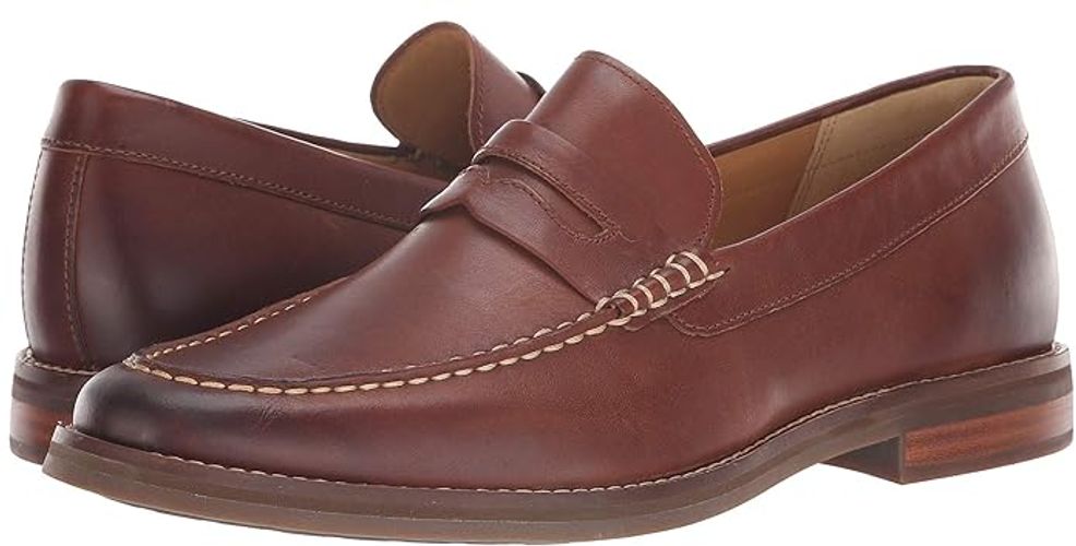 Tan SPERRY Gold Cup Exeter Penny Loafer (Tan Leather) Men's Shoes