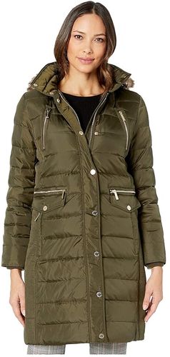  Andrew Marc Ladies' Ultra Soft Attached Hood Reversible Jacket  : Clothing, Shoes & Jewelry