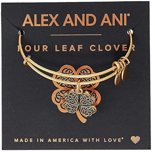 Alex and Ani : Four Leaf Clover 'Sweet Serendipity' Charm Bangle in Rafaelian Silver