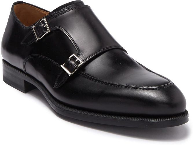 Black NORDSTROM RACK Magnanni Parlon Double Monk Strap Leather