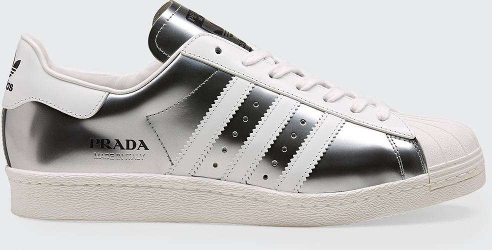 Silver ADIDAS X PRADA x Prada Superstar Metallic Bicolor Classic 