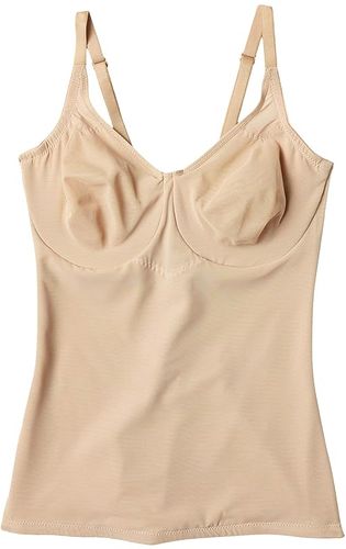 Tan MIRACLESUIT SHAPEWEAR Extra Firm Sexy Sheer Shaping Underwire Camisole  (Nude) Women's Underwear on COOLS
