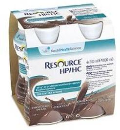 Resource HP/HC Alimento dietetico destinato a fini medici speciali al cioccolato 4 bottiglie x 200 ml