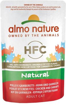 HFC Natural Pollo e Gamberetti Cibo umido per gatti 55 g