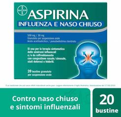 500 mg + 30 mg Influenza e Naso Chiuso 20 Bustine Granulato