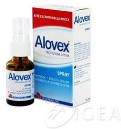 Alovex Protezione Attiva Spray contro afte e lesioni della bocca 15 ml