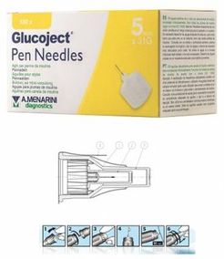 Glucojet Ago per Penna da Insulina Gauge 31 Lunghezza 5 mm 100 Pezzi