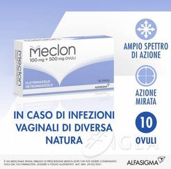 Meclon 100 mg + 500 mg 10 ovuli vaginali
