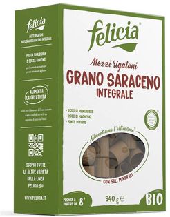 Felicia Bio Grano Saraceno Mezzi Rigatoni Pasta biologica 340 g