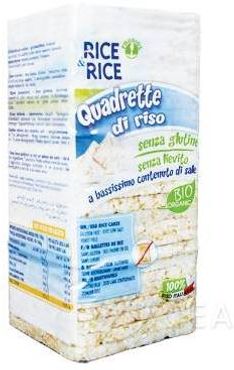 Quadrette di riso senza sale biologiche e senza glutine 130 g