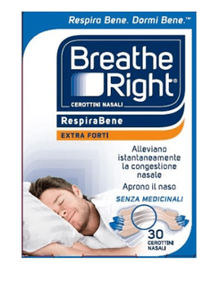 Breathe Right Cerottini Nasali Decongestionanti Extra Forti 30 pezzi
