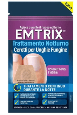 Emtrix Trattamento Notturno Cerotti per Unghie Fungine 14 pezzi