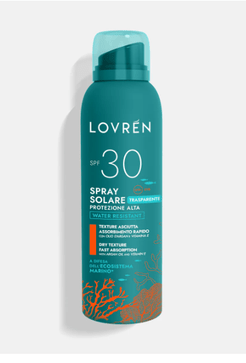 Lovren Spray Solare Trasparente Viso e Corpo SPF30 Protezione Alta 150 ml