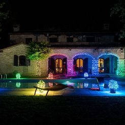 Icicle Stringa 190 luci LED a cascata multicolore