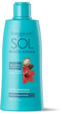 SOL Ibisco Argan - Latte doposole - sollievo immediato - con olio di Ibisco ed olio di Argan - idratazione intensa - rapido assorbimento