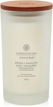 Peace & Tranquility (Cashmere Jasmine) Candele In Vetro Grande 355 gr Chesapeake Bay Candle