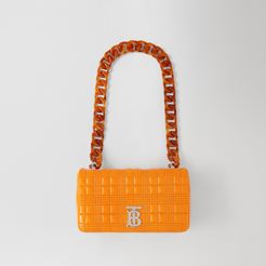 Small Quilted Lambskin Lola Bag, Orange