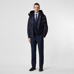 Slim Fit Wool Mohair Suit, Size: 44R, Blue