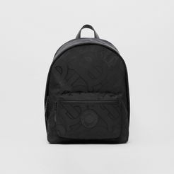 Monogram Recycled Polyester Jacquard Backpack, Black