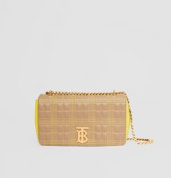 Small Quilted Tri-tone Lambskin Lola Bag, Beige