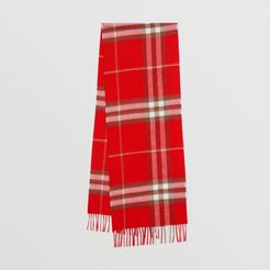 The Classic Check Cashmere Scarf, Red