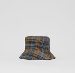 Tartan Technical Cotton Bucket Hat, Size: XS, Green