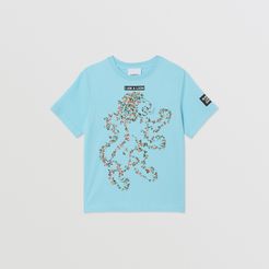 Childrens Montage Print Cotton T-shirt, Size: 14Y