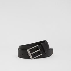 Grainy Leather Belt, Size: 105, Black