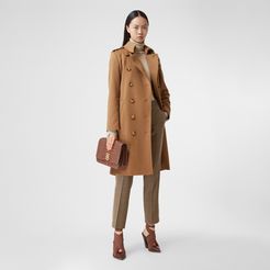 Regenerated Cashmere Trench Coat, Size: 04, Brown