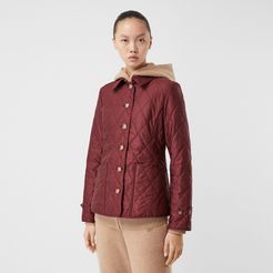 Diamond Quilted Thermoregulated Jacket, Red