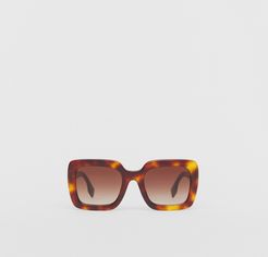 Oversized Square Frame Sunglasses, Brown