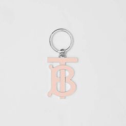 Monogram Motif Palladium-plated Key Charm, Pink