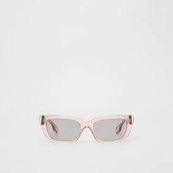 Bio-acetate Rectangular Frame Sunglasses, Pink