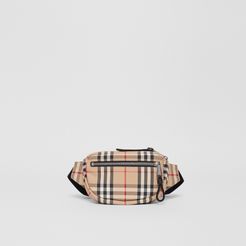 Small Vintage Check Cannon Bum Bag, Beige