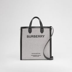 Horseferry Print Canvas and Leather Tote