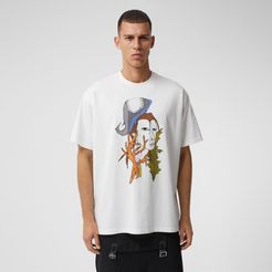 Marine Sketch Print Cotton T-shirt