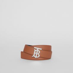 Reversible Monogram Motif Leather Belt, Brown