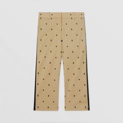 Childrens Star and Monogram Motif Stretch Cotton Trousers, Size: 12Y