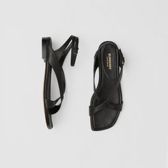 Lambskin Wraparound Sandals, Size: 38, Black