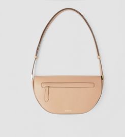 Small Leather Olympia Bag, Beige