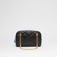 Small Two-tone Lambskin Double Cube Bag