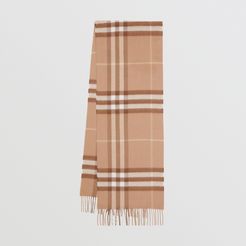 The Classic Check Cashmere Scarf, Beige