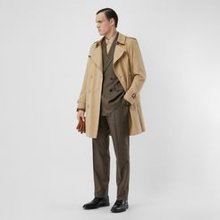 The Mid-length Kensington Heritage Trench Coat, Size: 42, Beige