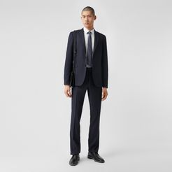Slim Fit Wool Suit, Size: 50R, Blue