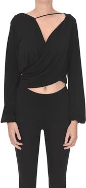 Blusa in jersey cropped