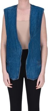 Maxi gilet Grace in denim